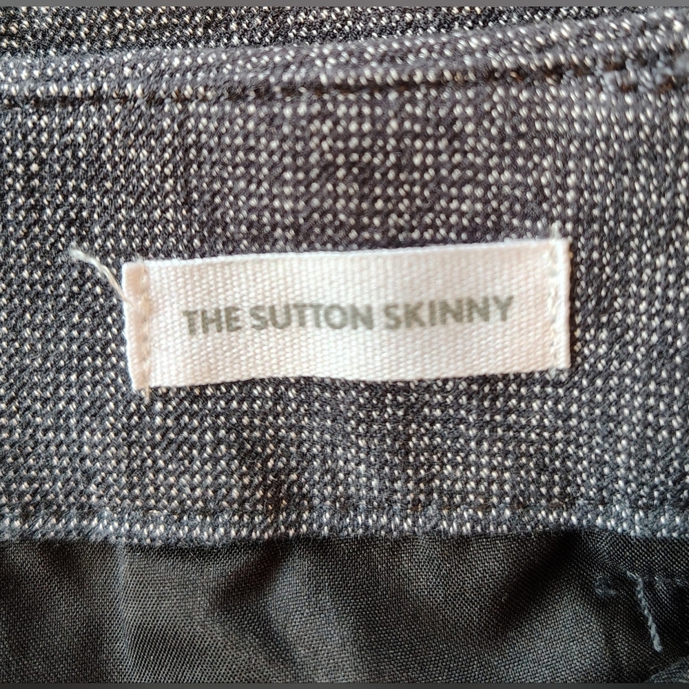 LOFT The Sutton Skinny Heathered Charcoal Gray Women's Dress Slacks Size 8 NWOT - Picture 10 of 12